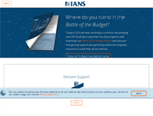Tablet Screenshot of iansresearch.com